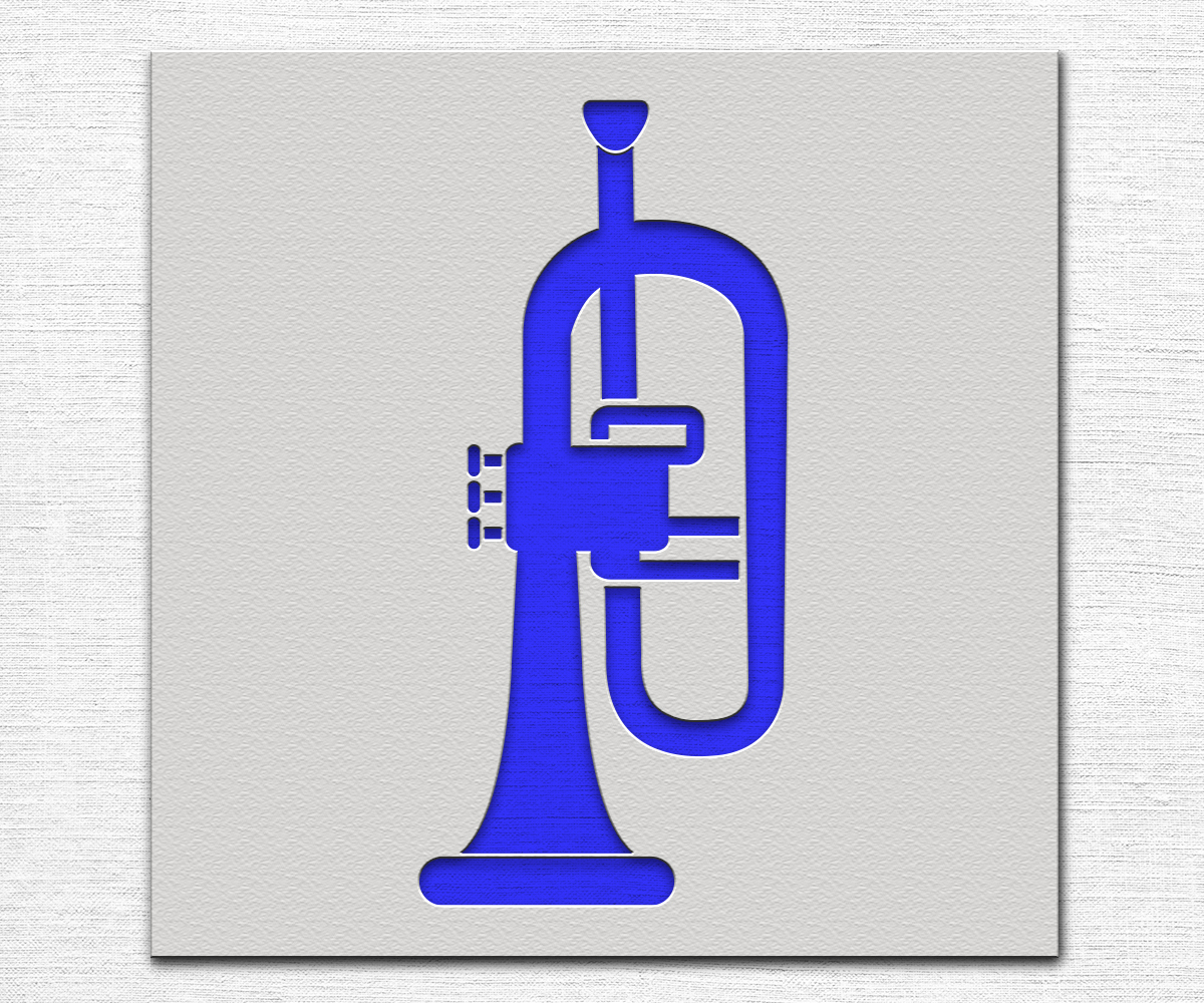 Trumpet Stencil Art and Wall Stencil Stencil Giant Trumpet Stencil Art and Wall Stencil Stencil Giant