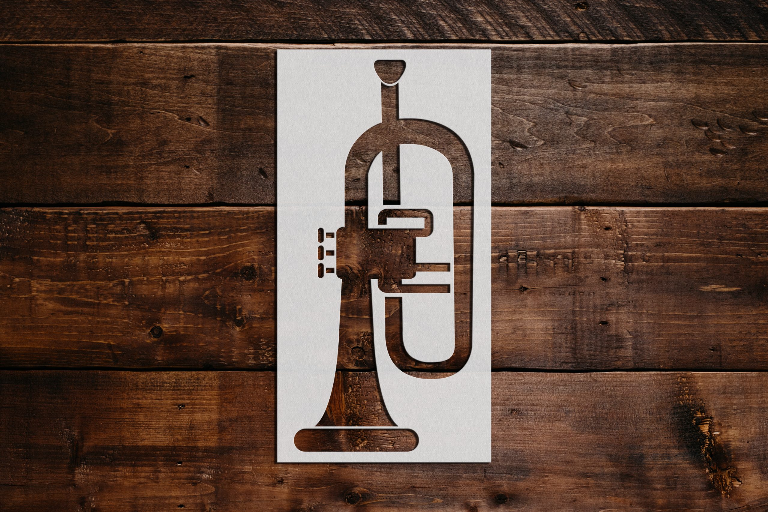 Trumpet Stencil Art and Wall Stencil Stencil Giant