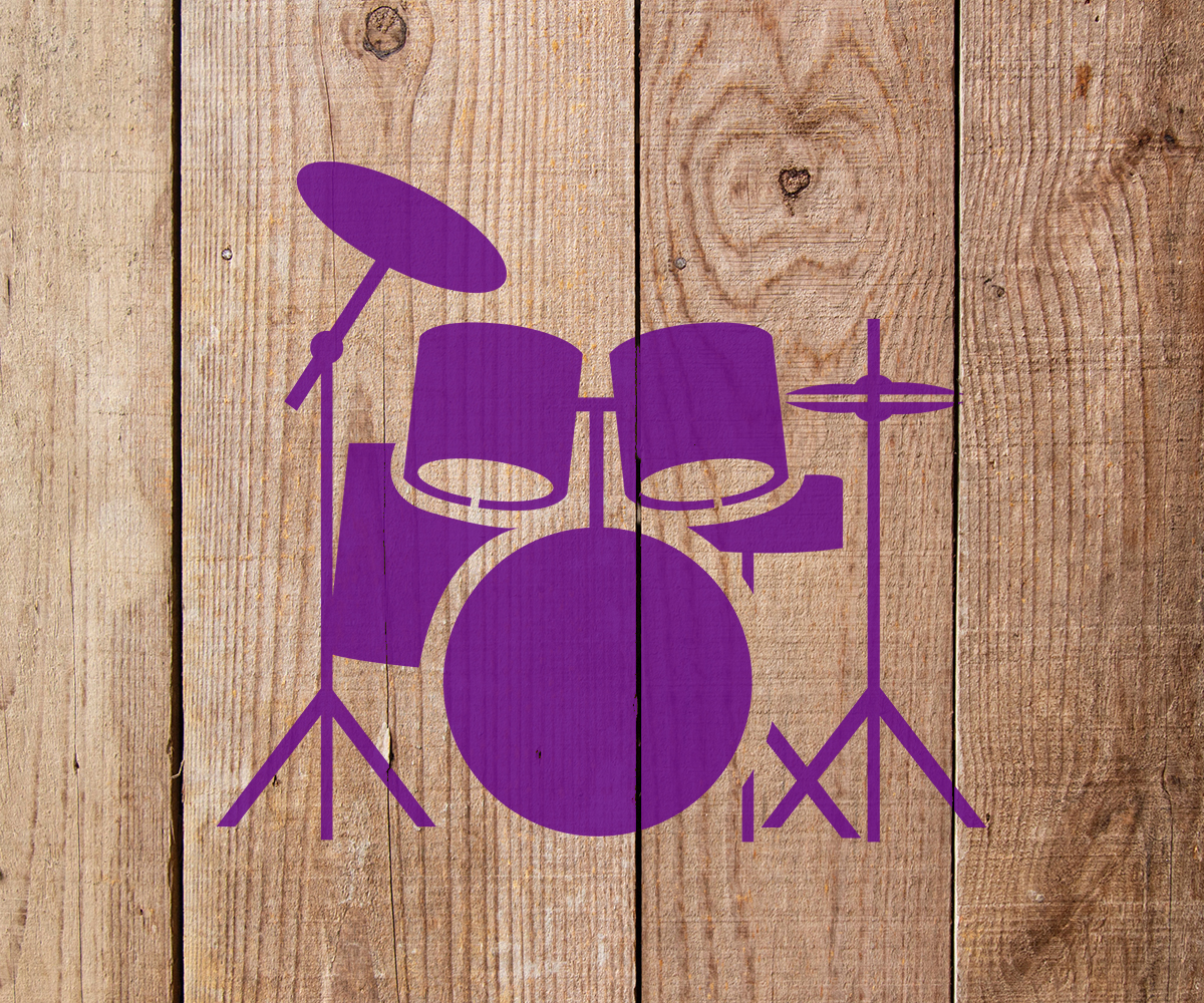 Drum Set Stencil Art and Wall Stencil Stencil Giant