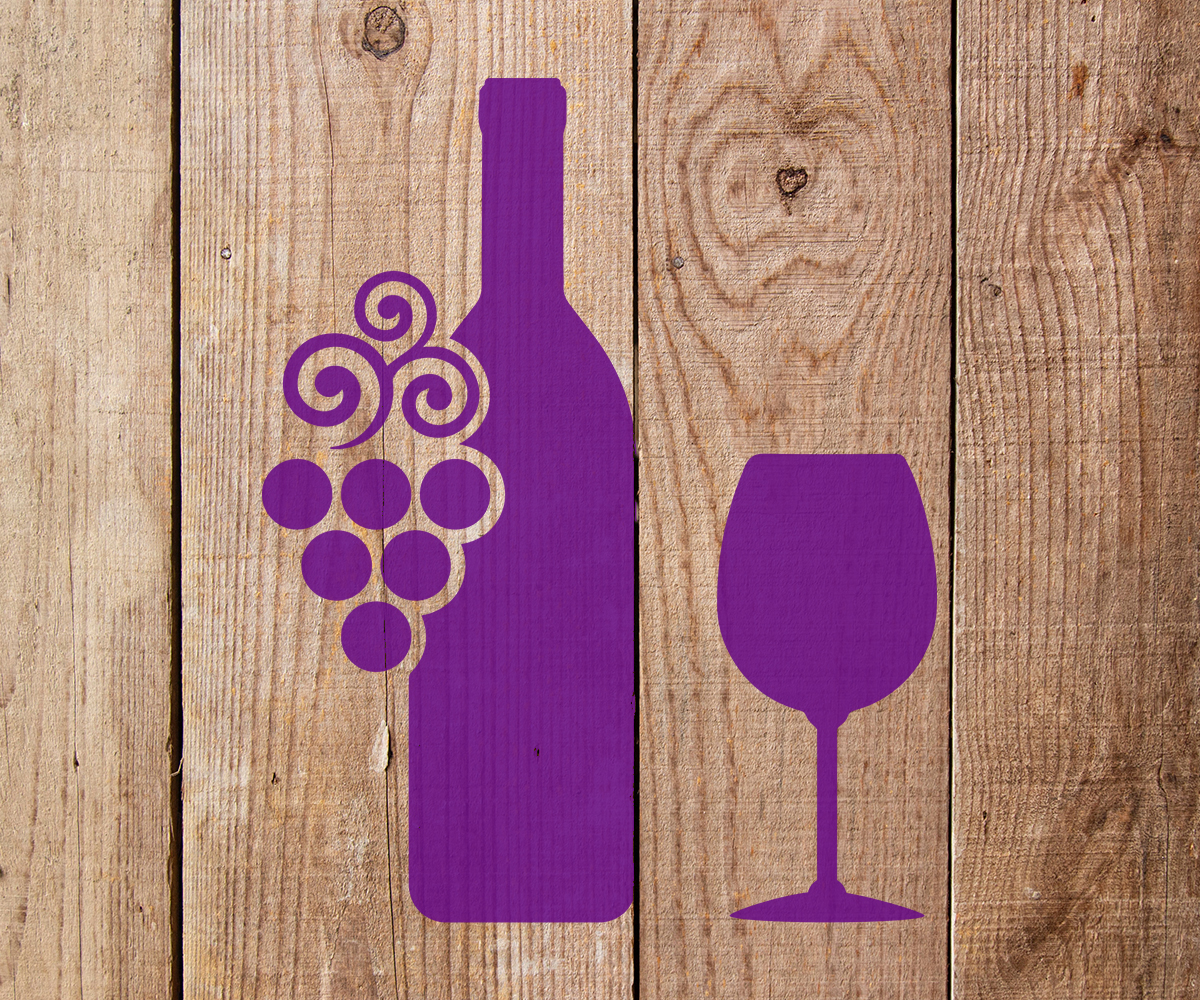 Wine Bottle and Glass Stencil Art and Wall Stencil Stencil Giant Wine Bottle and Glass Stencil Art and Wall Stencil Stencil Giant