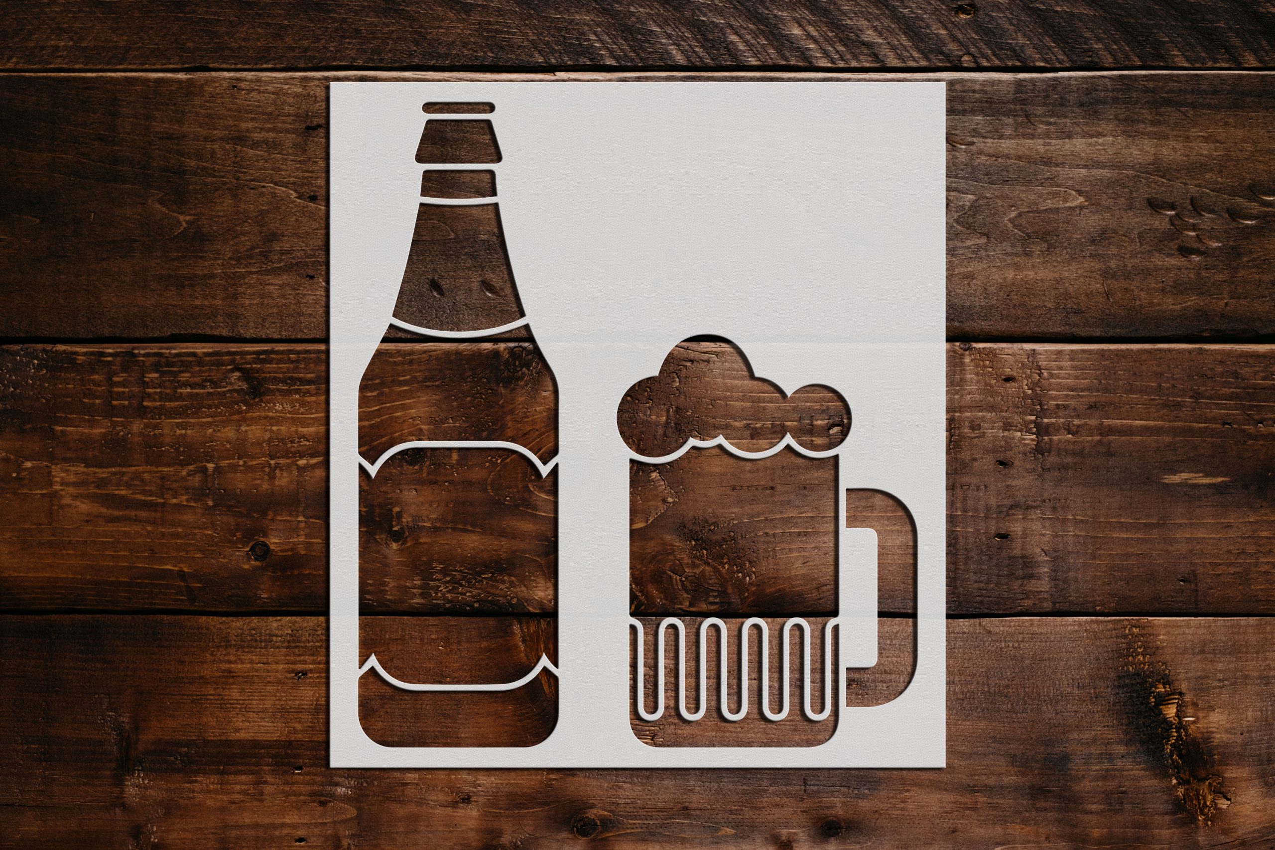 Root Beer Bottle and Mug Stencil Art and Wall Stencil Stencil Giant