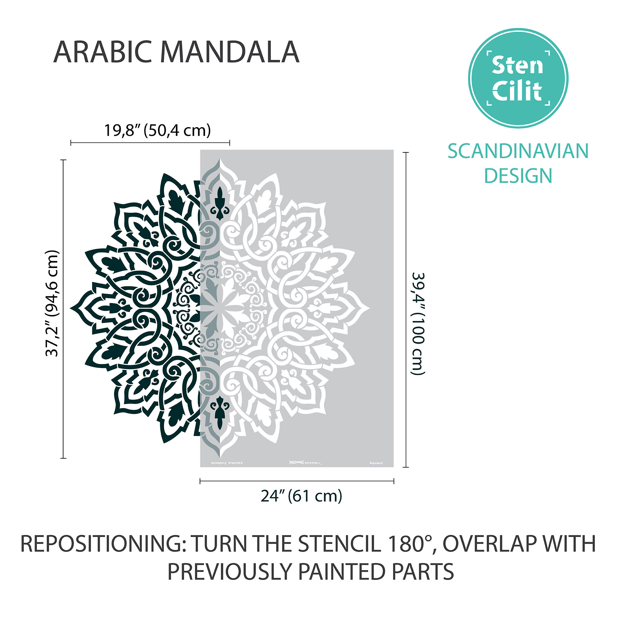 ARABIC MANDALA Stencilit
