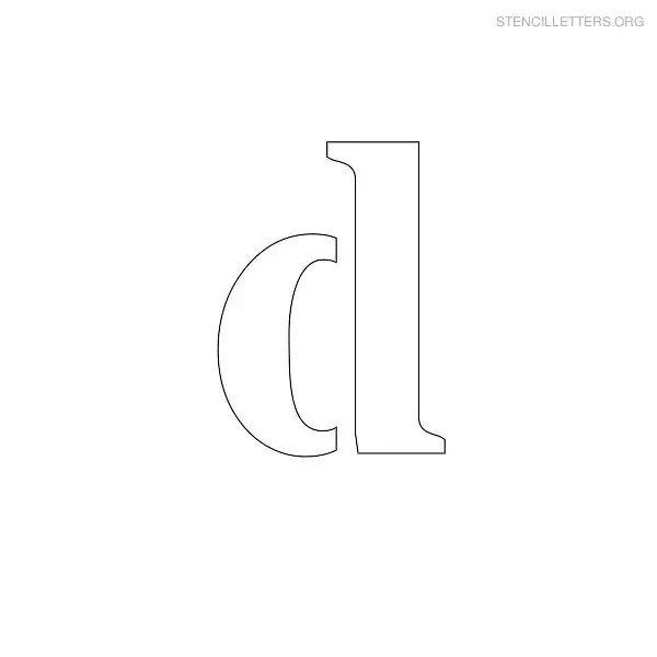 Letter D Printable Alphabet Stencil Templates Stencil Letters Org