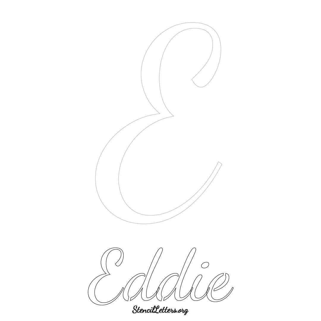 Eddie Free Printable Name Stencils with 6 Unique Typography Styles and