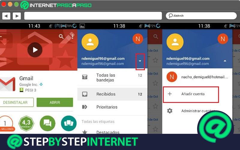 How to add or remove other Gmail accounts and have
