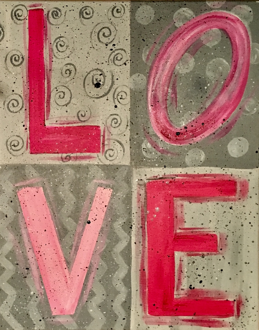 LOVE Painting DIY Painting Tutorial For Beginners