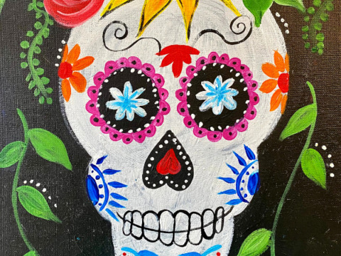 Sugar Skull Drawing Easy Step By Step