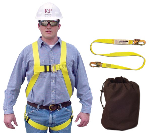 HARNESS COMBO KIT 631KIT full body harness, lanyard, & bag Universal Size (Fits MXL
