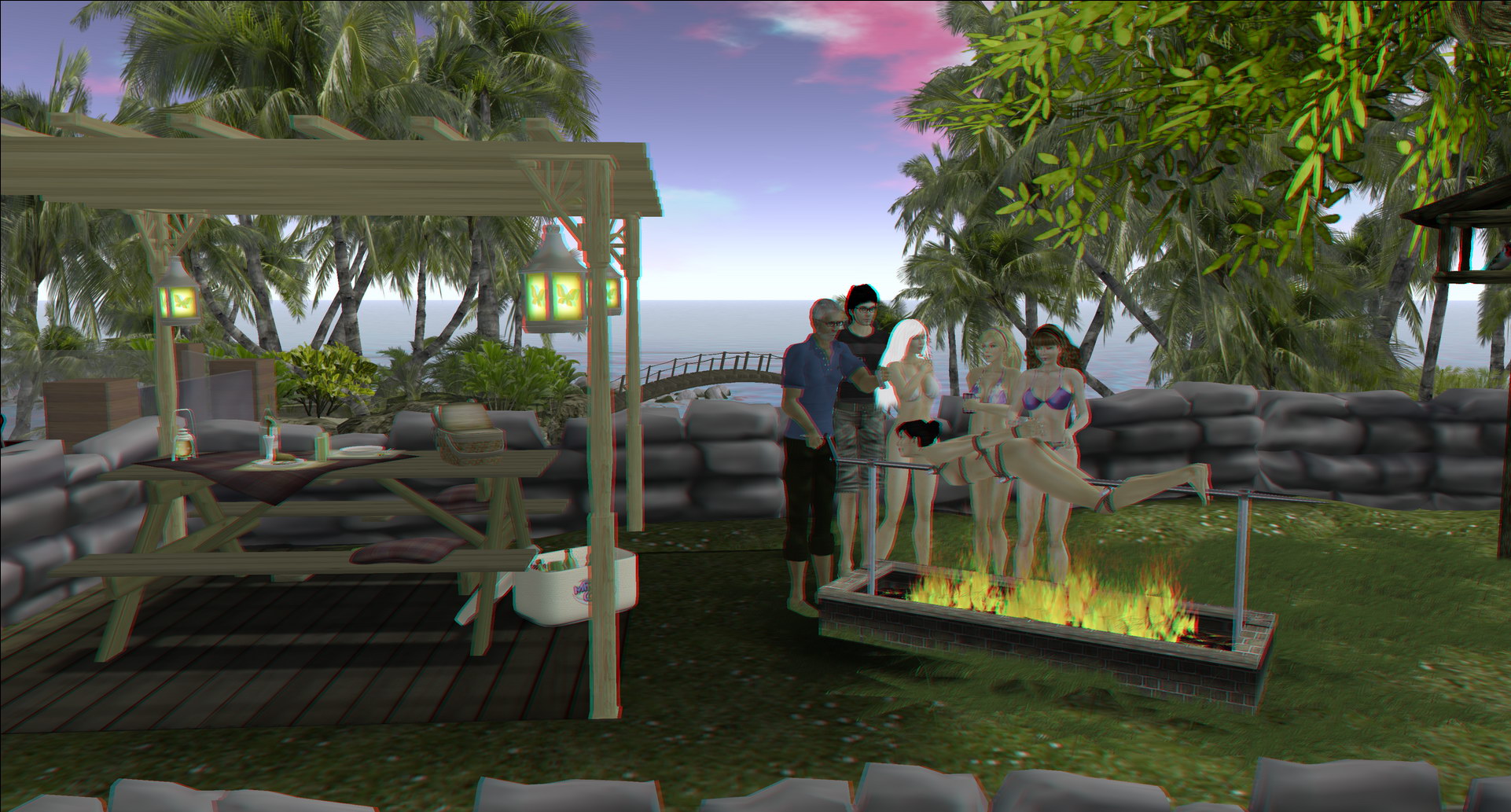 The town of Stepford Dolcett in a Box 11 BBQ friend 3D