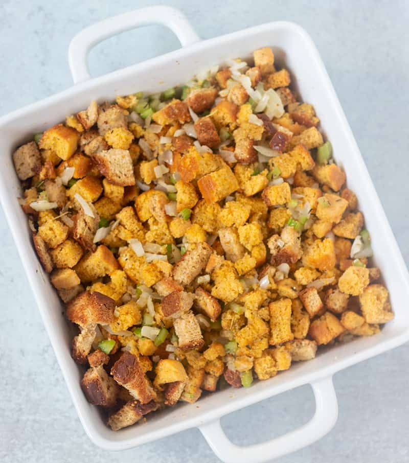 Cornbread Stuffing Recipe (Gluten Free, Easy) Apples for CJ