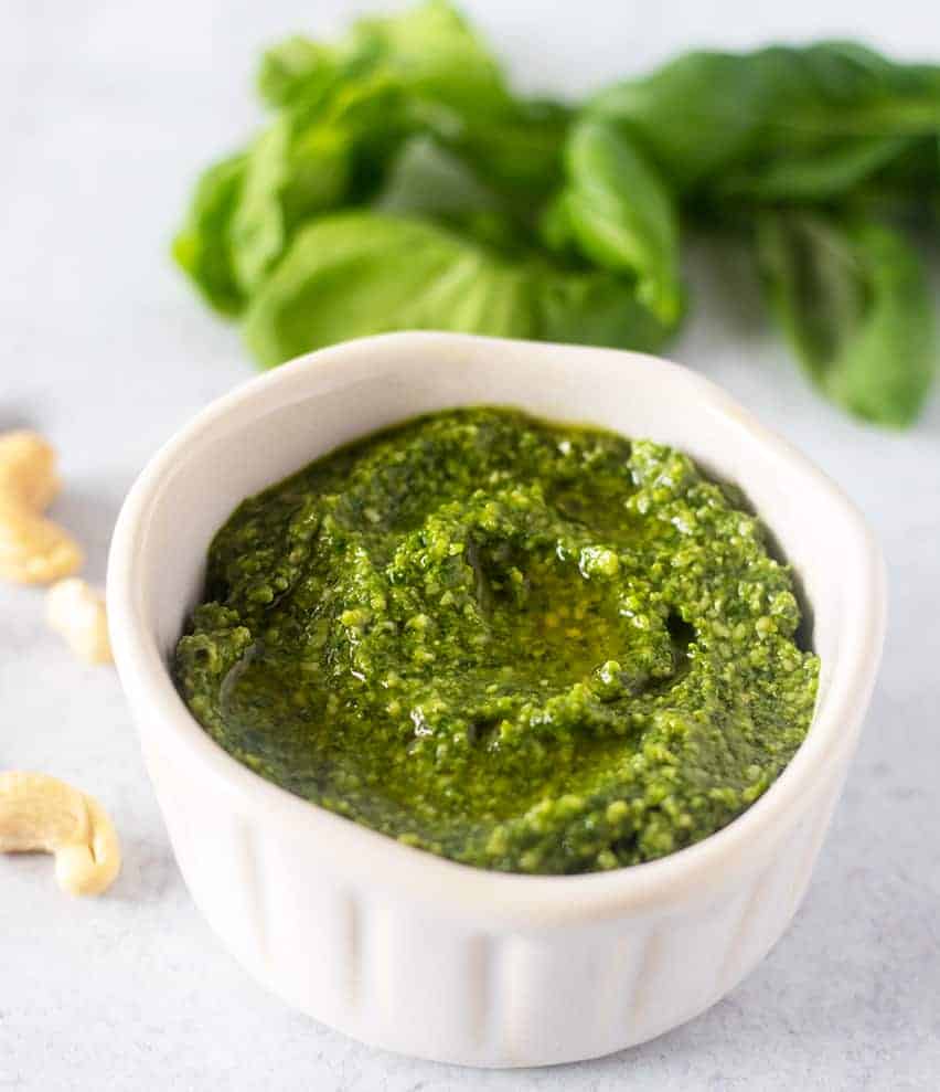 Easy Basil Pesto Recipe (Gluten Free, Low Carb) Apples for CJ