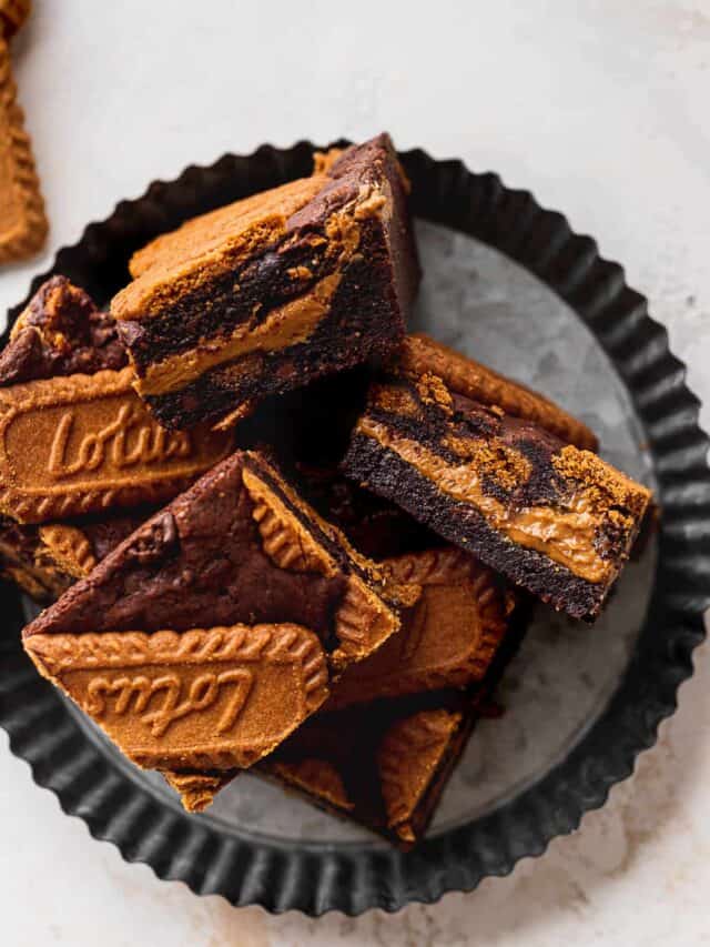 Thick and Fudgy Biscoff Brownies Stephanie's Sweet Treats