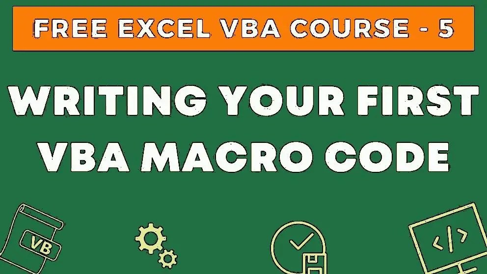 How do I write a VBA script in Excel?