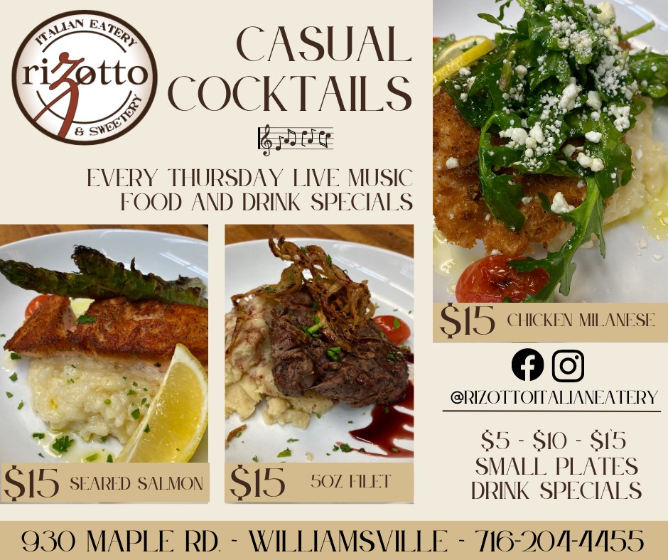 Rizotto Italian Eatery and Sweetery Step Out Buffalo