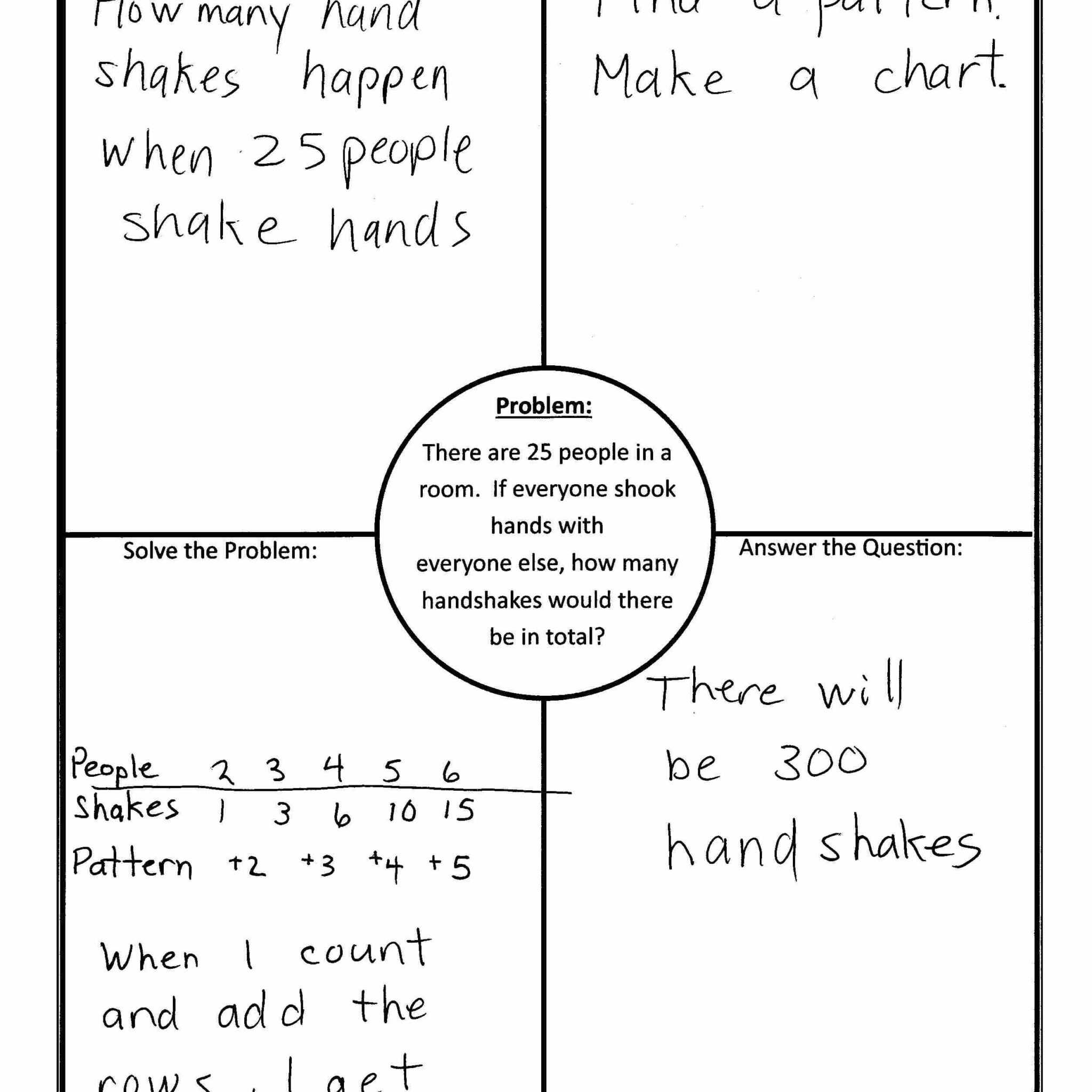 Blank Four Square Writing Template Sample Design Templates