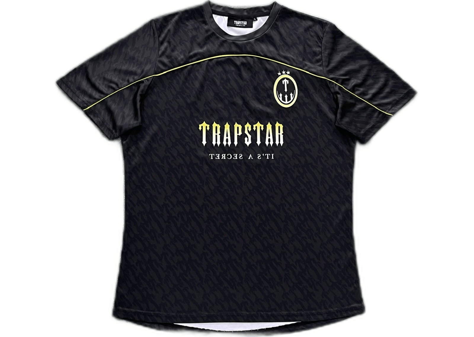 Trapstar Monogram Black/Lime Jersey Step Up Sneakers