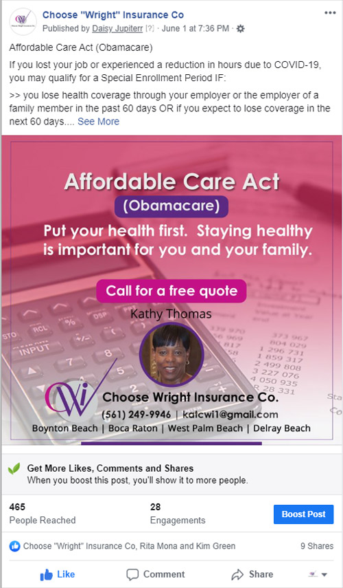 Choose Wright Insurance Co. StepUp  Design