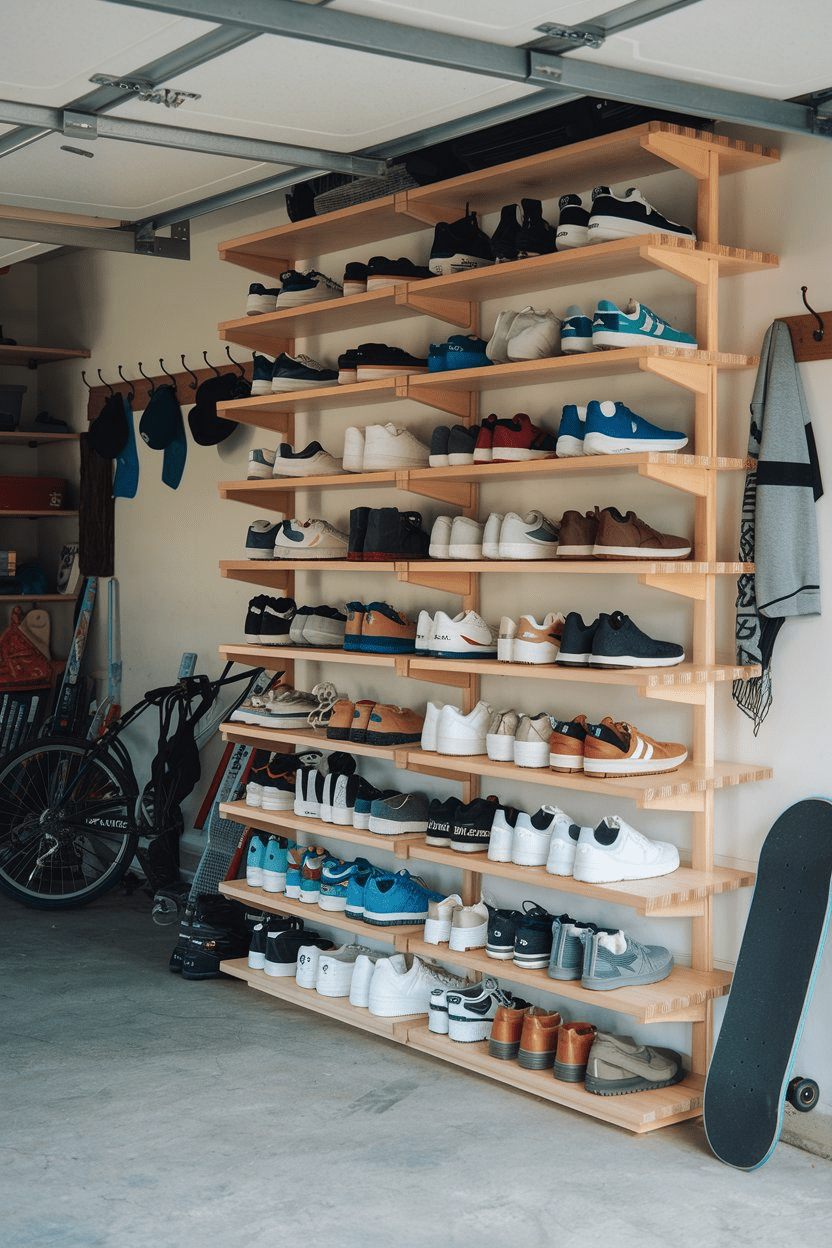 14 DIY Shoe Rack Ideas for the Garage (Practical & SpaceSaving Solutions)
