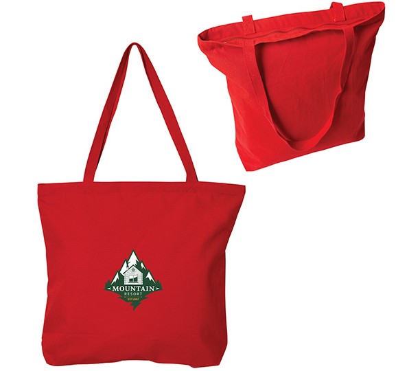 Custom VALKAZ Cotton Tote With Zipper Polypropylene Tote Bag