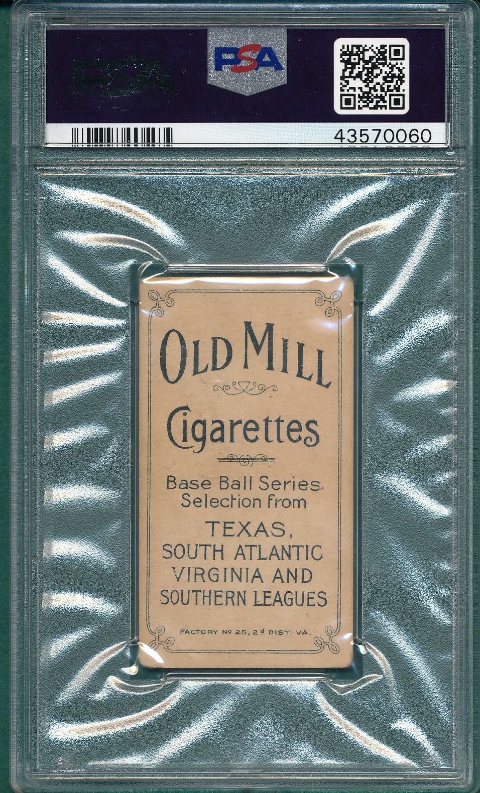 Lot Detail 19091911 T206 Coles Old Mill Cigarettes PSA 3 *Southern