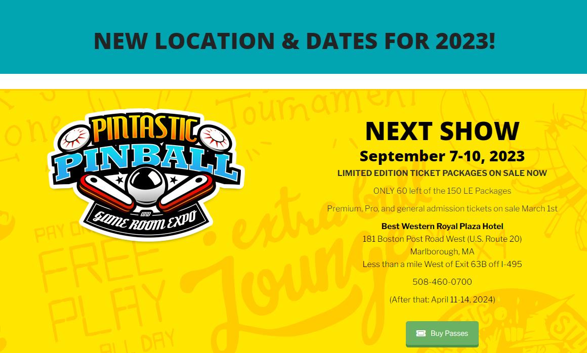 Pintastic Pinball & Game Room Expo Stern Pinball