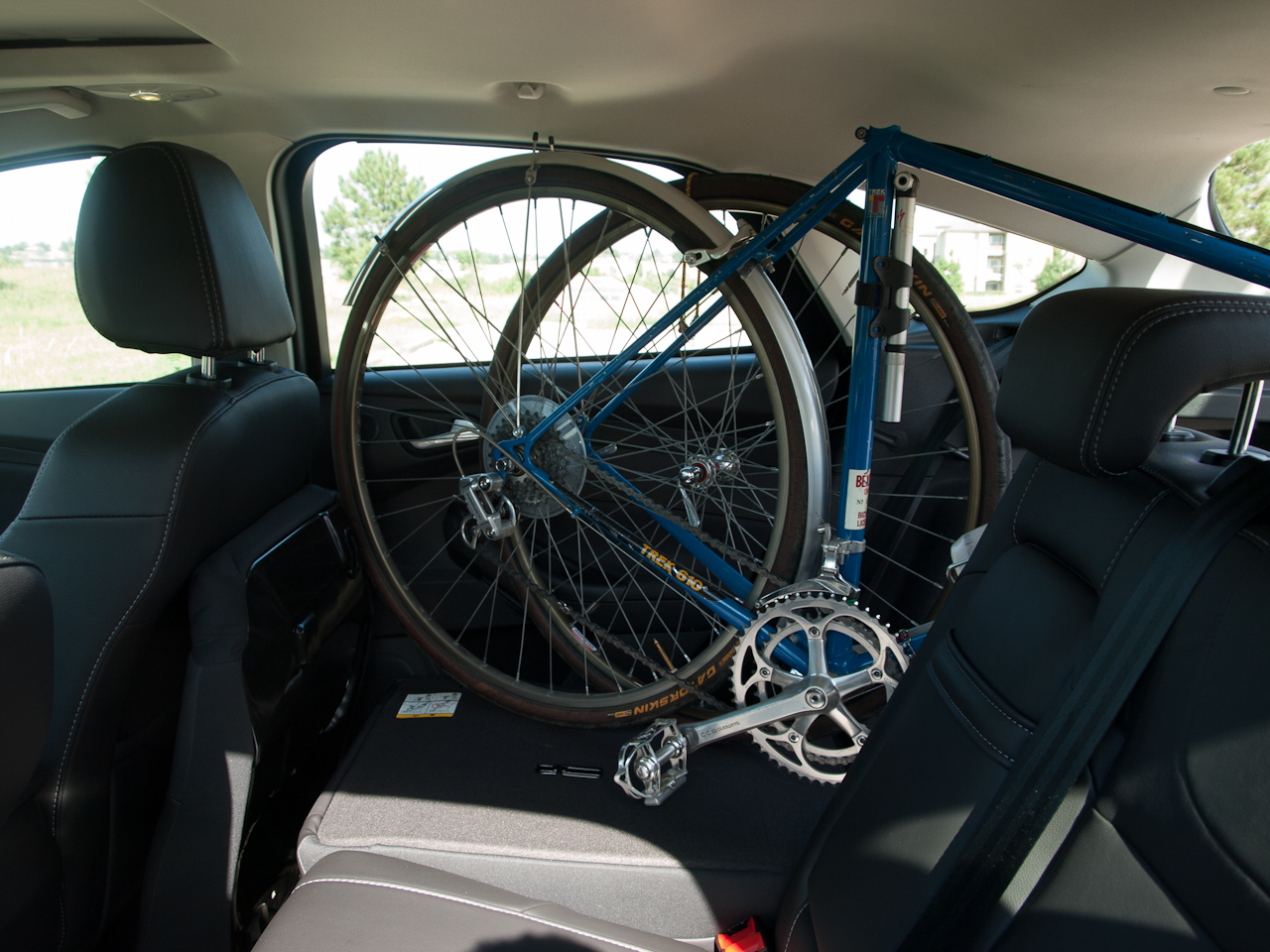 Interior bike rack for a 2012 Ford Focus hatchback Steve Block