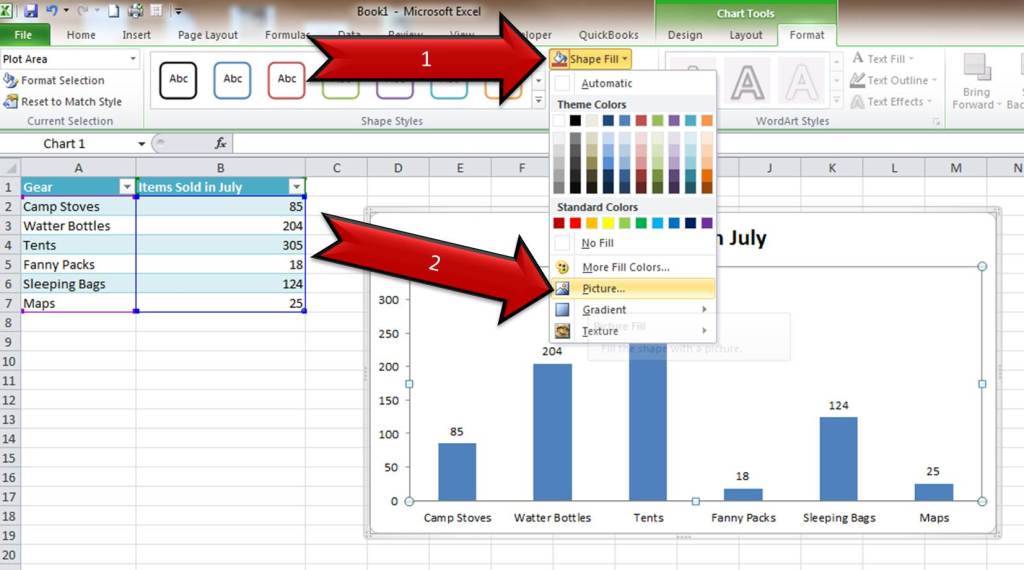 Add a Photo to the Plot Area of an Excel Chart Steve Chase Docs