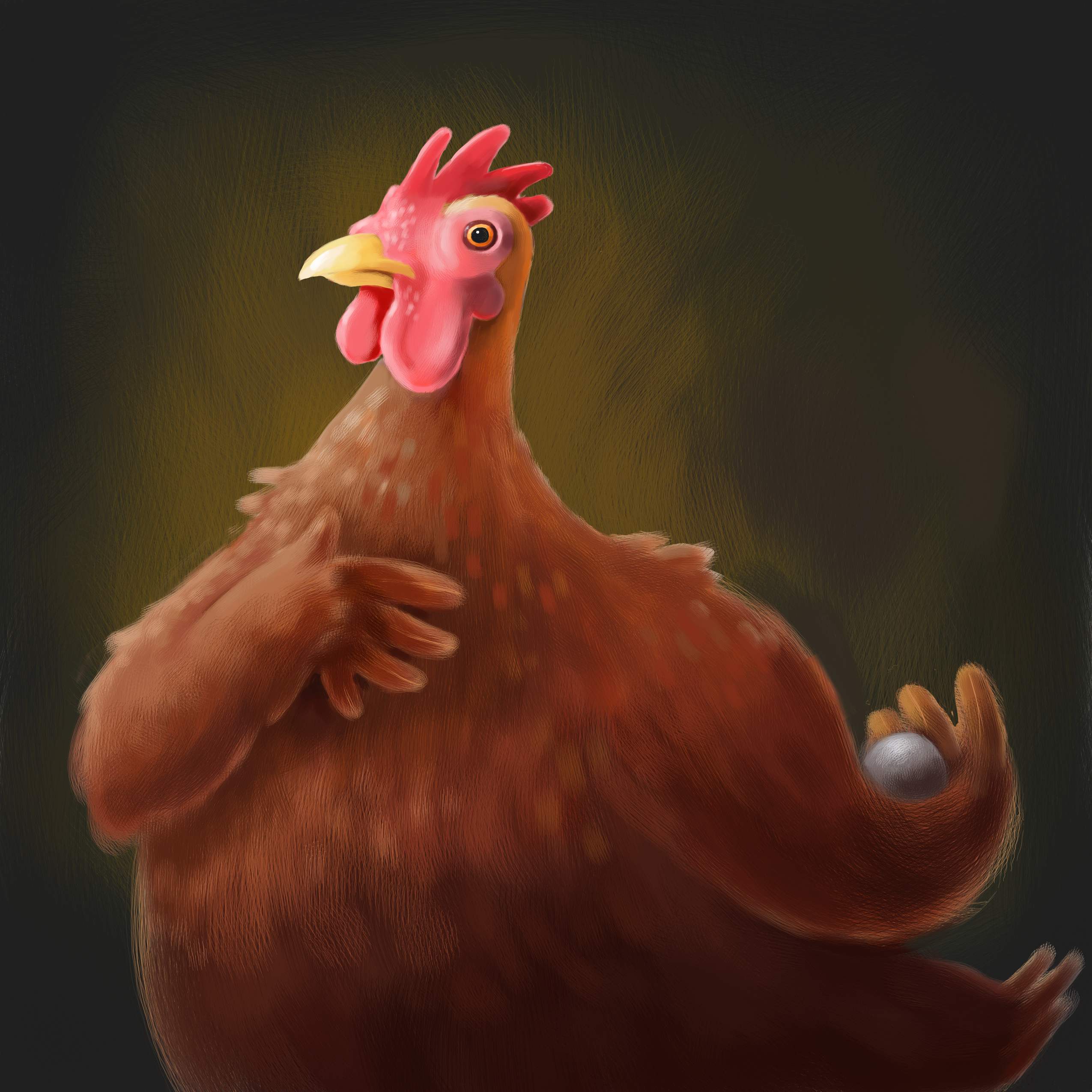 The Chicken Came First Steve Mark Illustration
