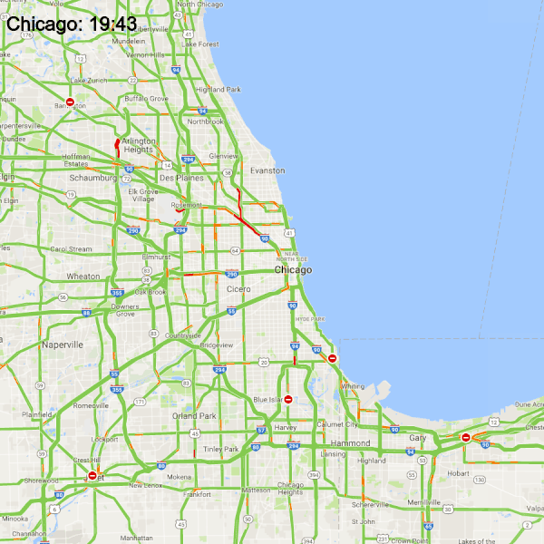 Current traffic in Chicago, United States HERE WeGo