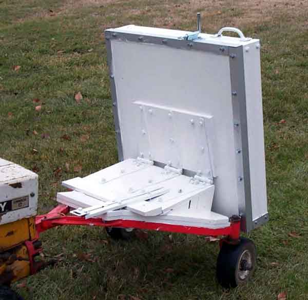 Gravely Tractors Quick Hitch push cart attachment on a 12HP tractor