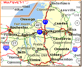 Map Of Central Ny Map Of Central New York, Information And Links