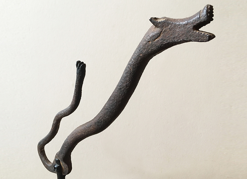 STEVEN S. POWERS Folk Art Wrought Iron Serpent