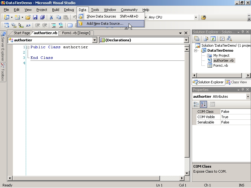 Data Tier Tutorial by Steve Ochani Part 1 Page 1
