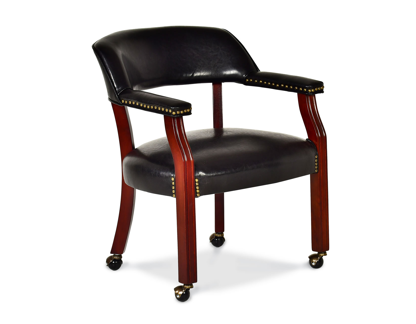 Tournament Arm Chair w/Casters, Black Steve Silver Company