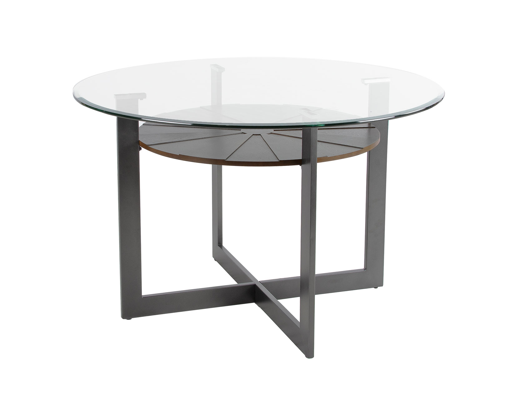 Olson 48 inch Round Glass Top Table Steve Silver Company