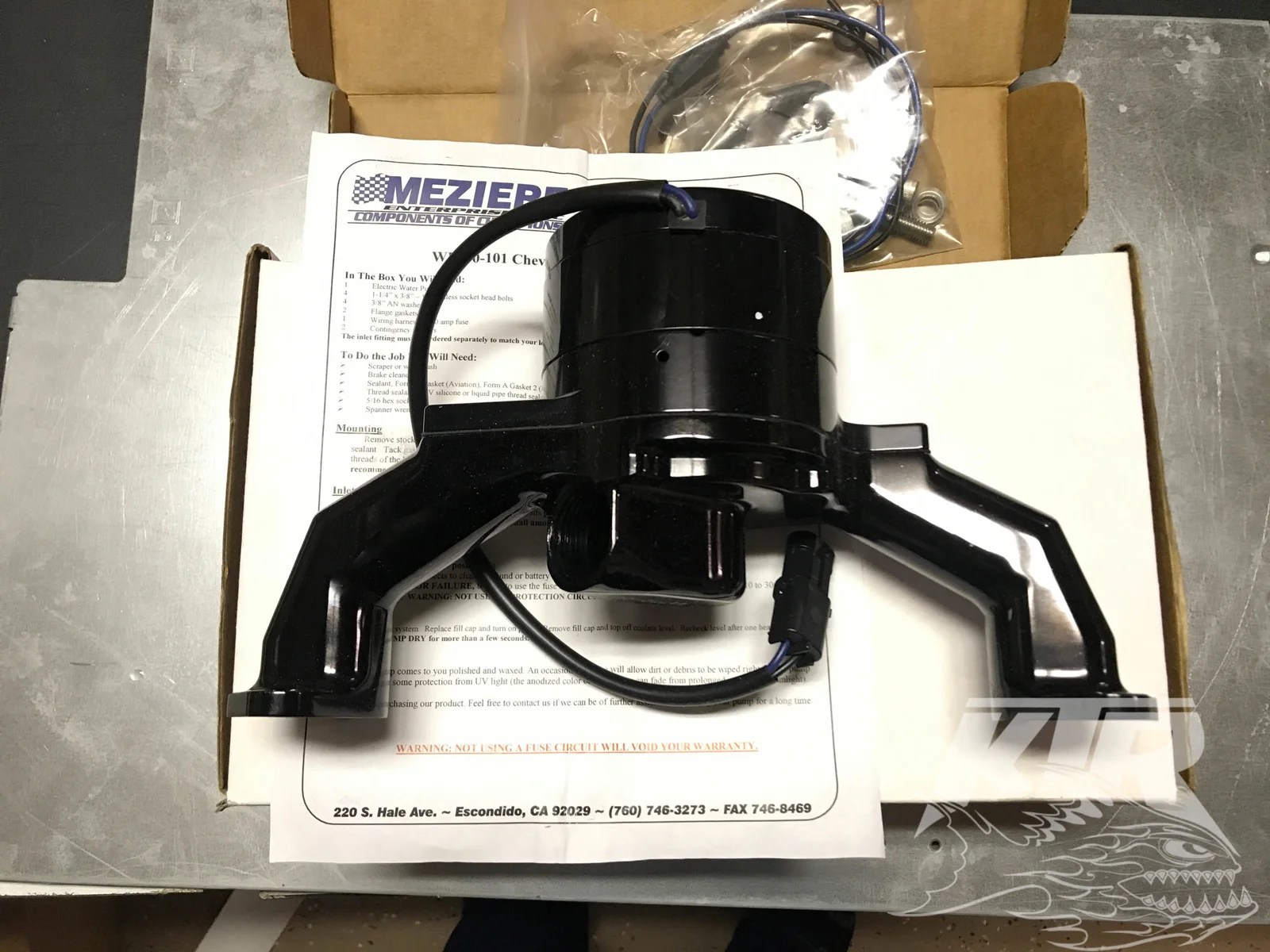 New & Used Meziere 100 Series Electric Water Pump Big Block Chevy