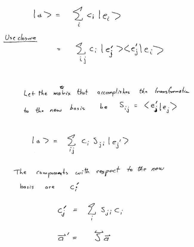 Dirac Notation and Matrices