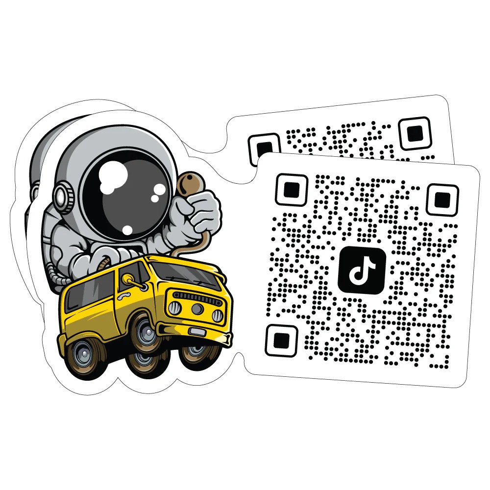 Custom QR Code Social Stickers Australia Stickerama