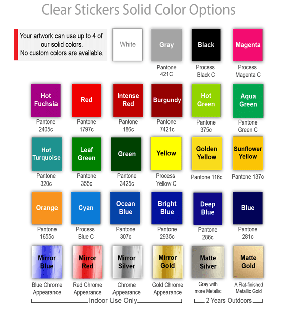 Clear Vinyl Stickers Custom Printed Clear Decals