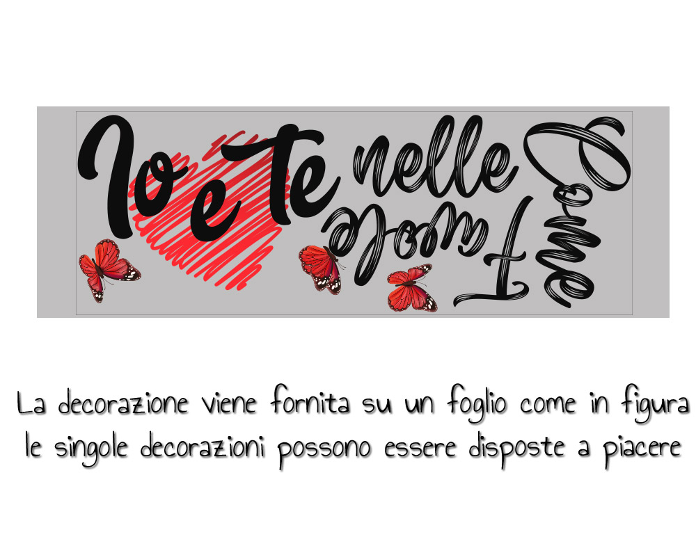 Sticker Design vi presenta Adesivi murali frasi io e te wall stickers