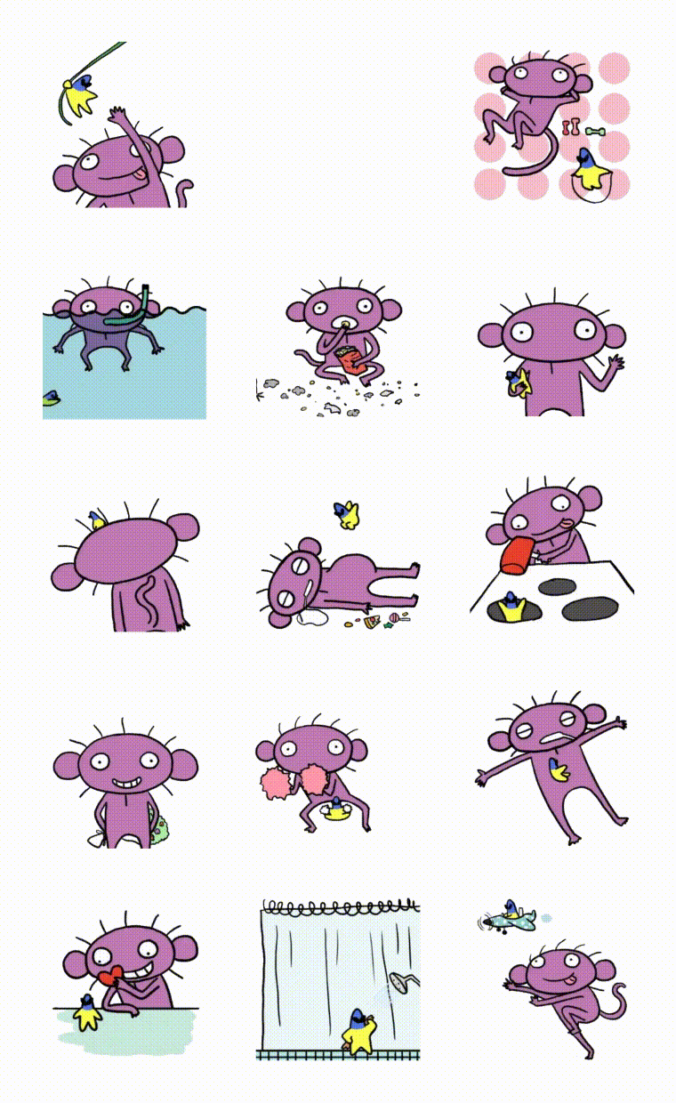 Purple Monkey and Blue Banana’s friendship