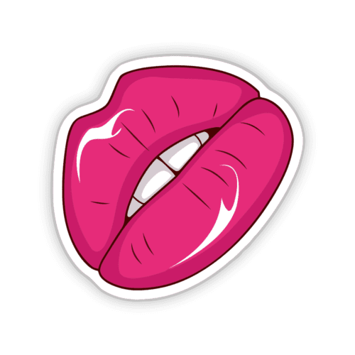 Pink Lips Sticker