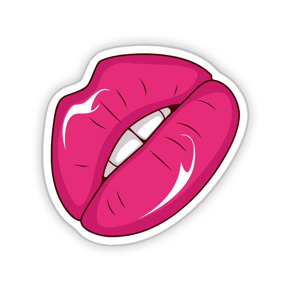 Pink Lips Sticker