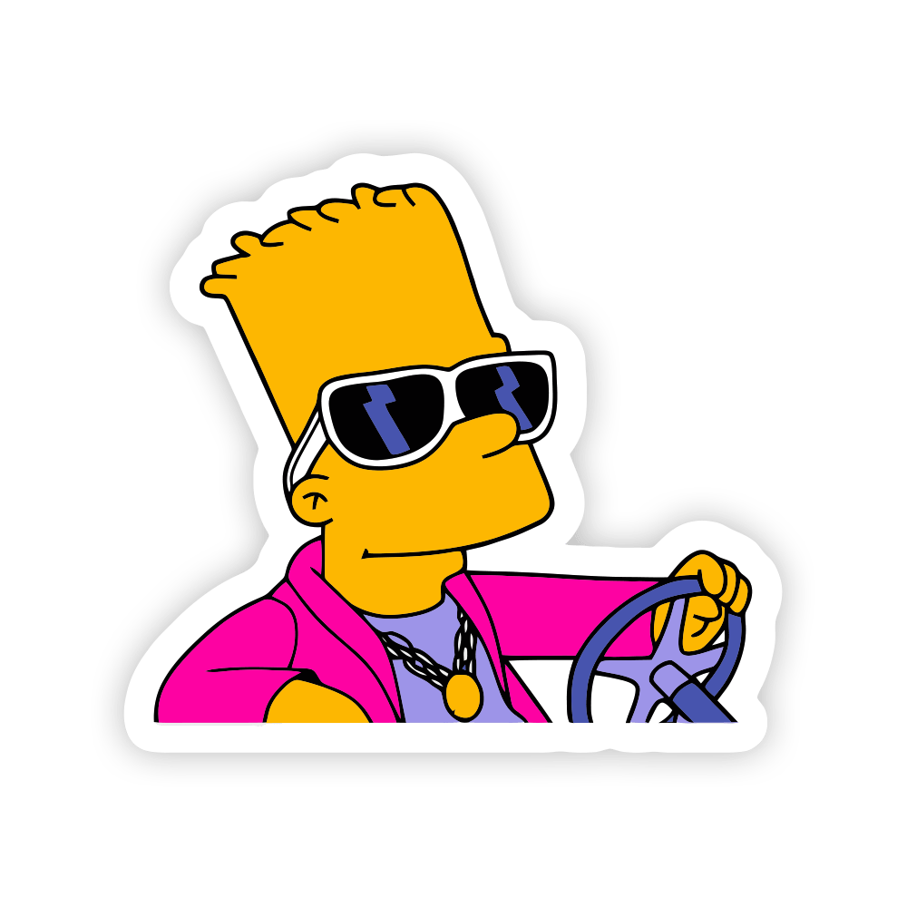 The Simpsons Driving Sticker