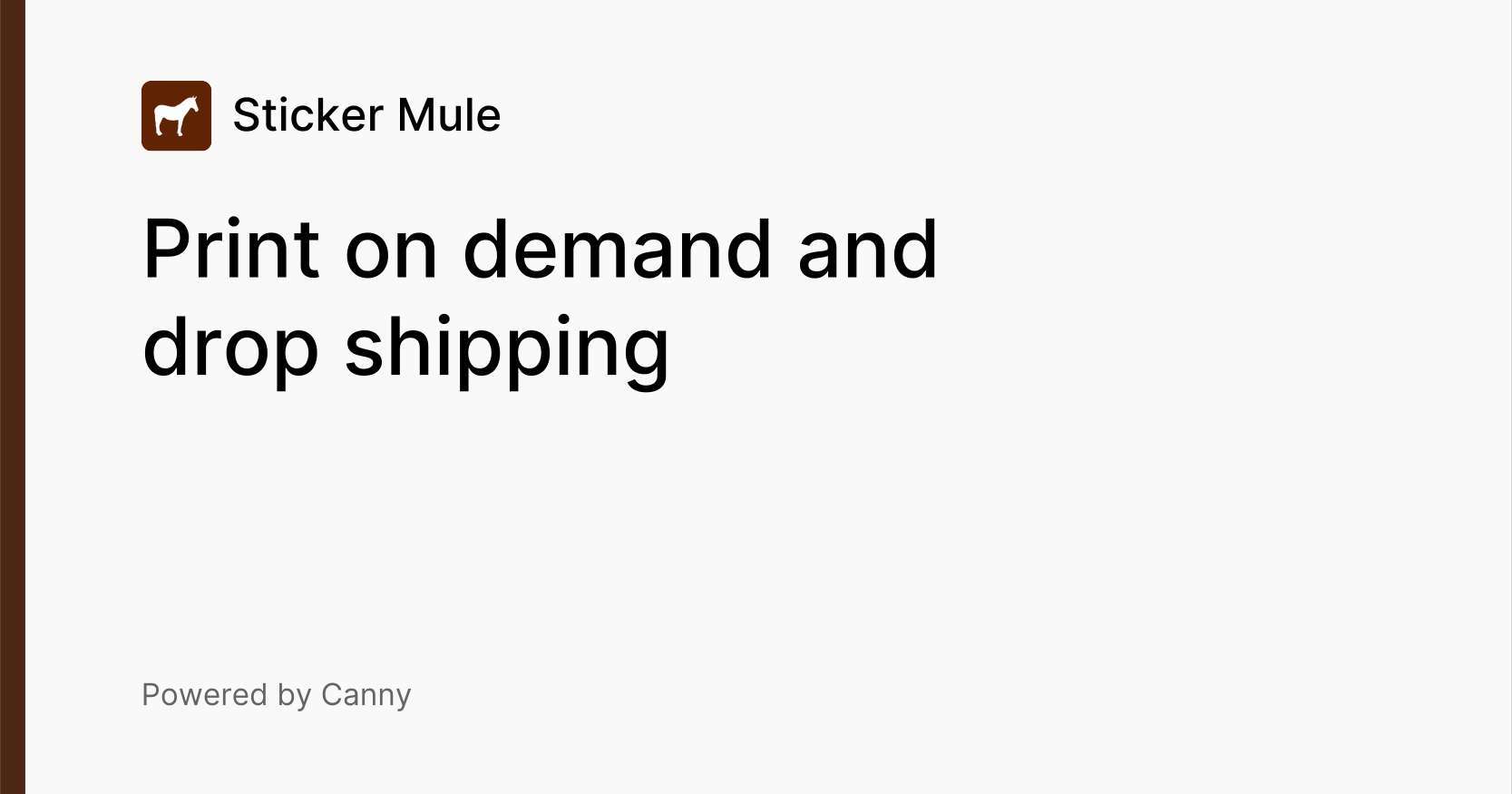 Print on demand and drop shipping Voters Sticker Mule