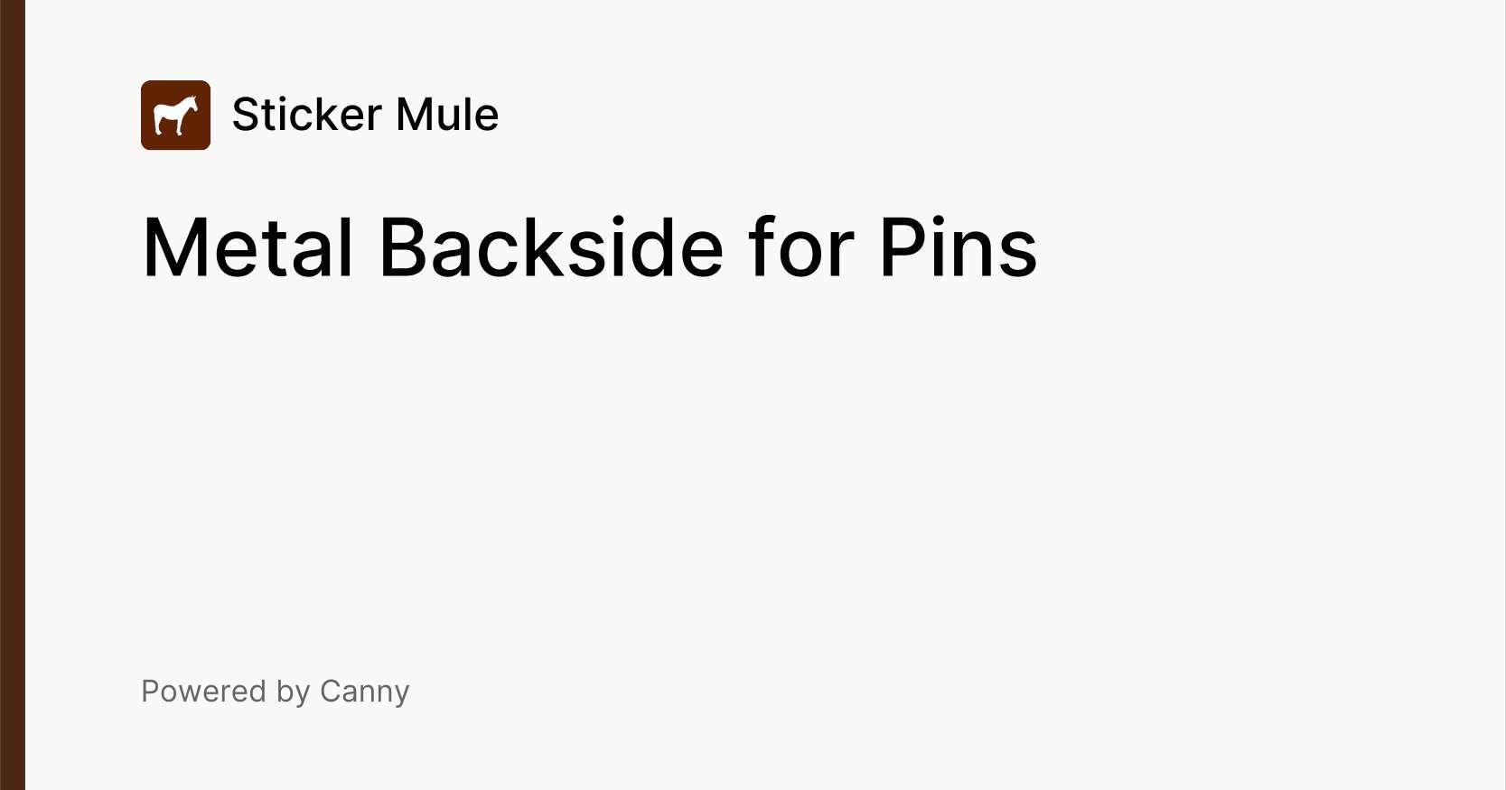 Metal Backside for Pins Voters Sticker Mule