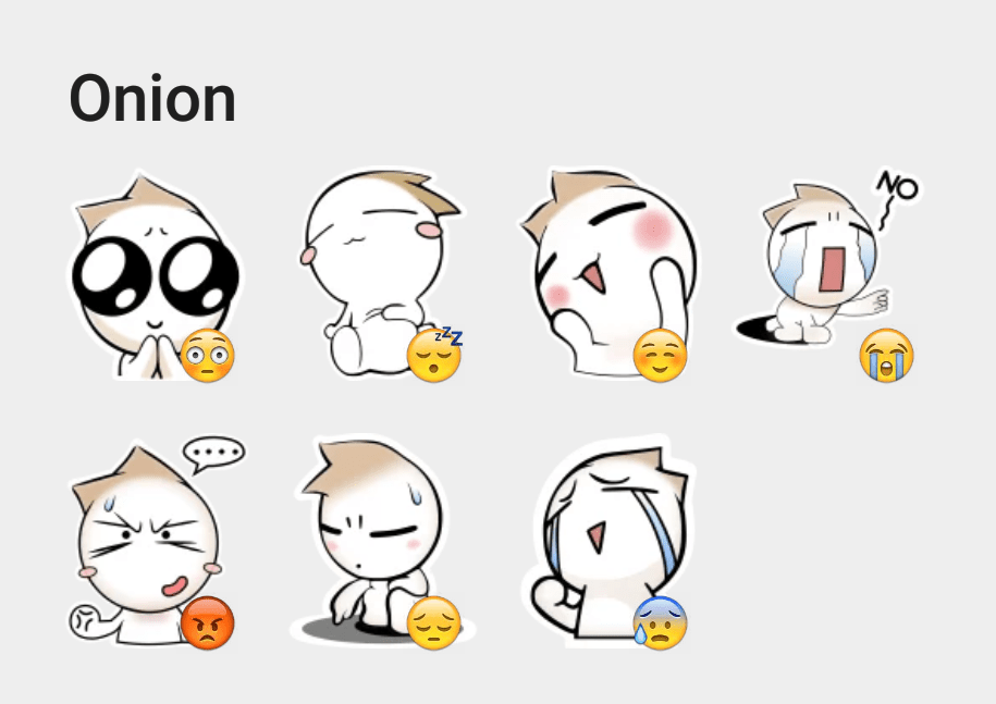 Onion sticker set Stickers
