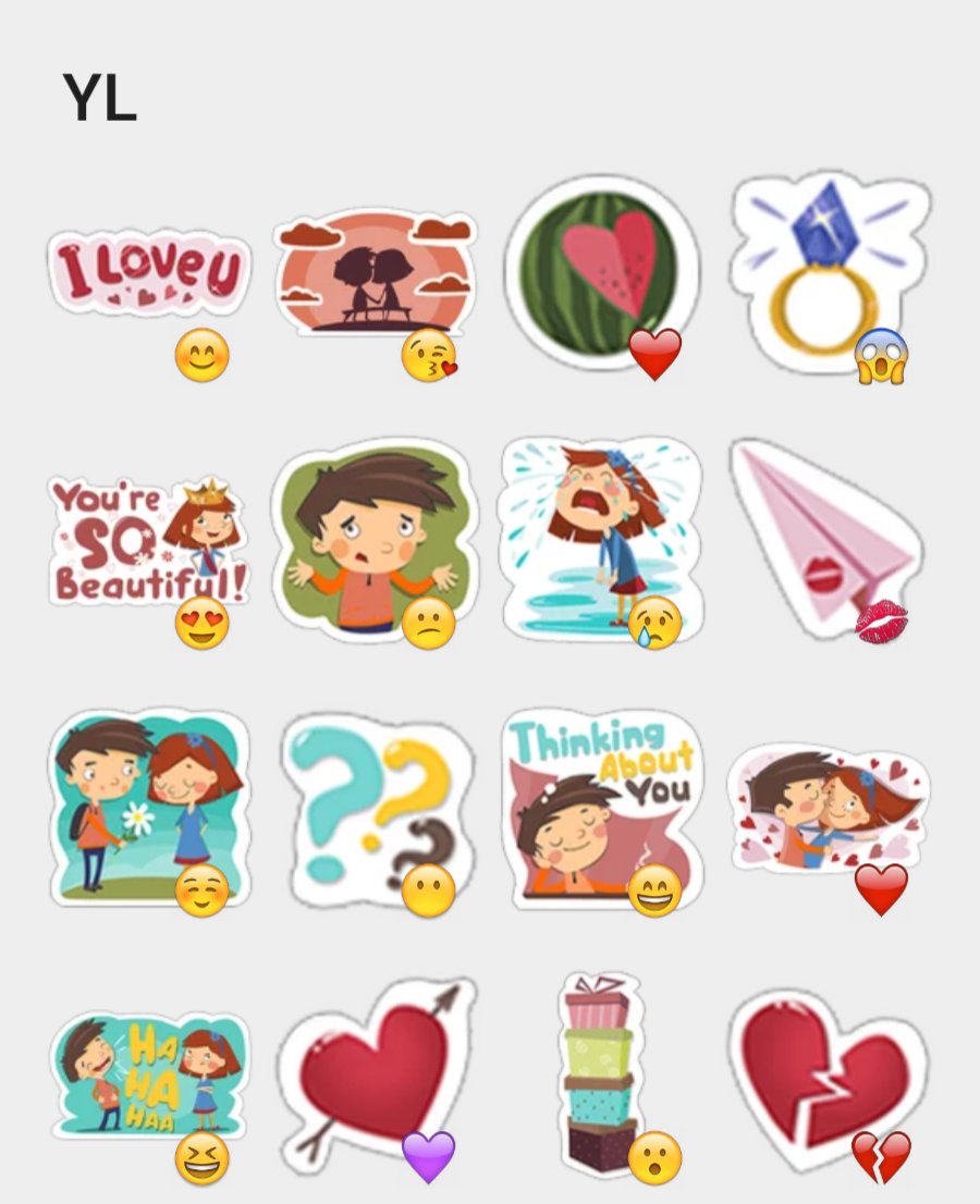 Young Love stickers set Stickers