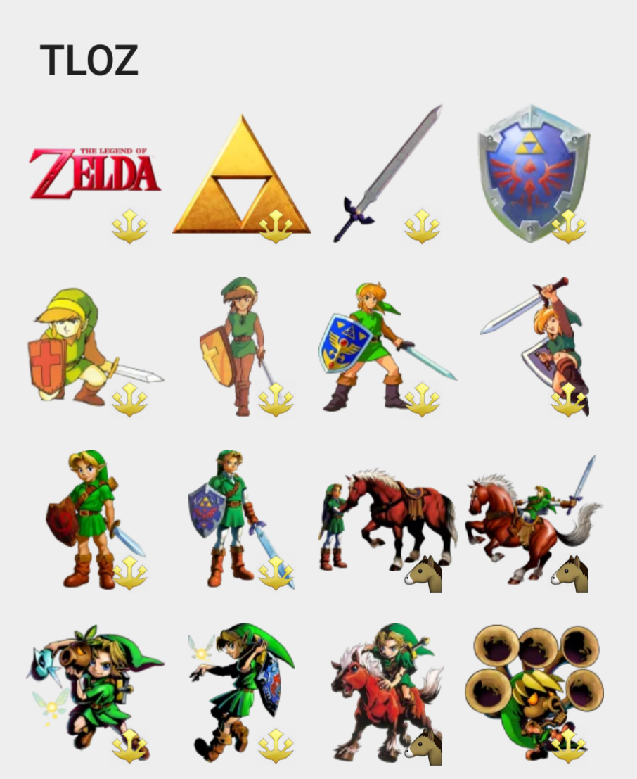 The Legend of Zelda stickers set Stickers
