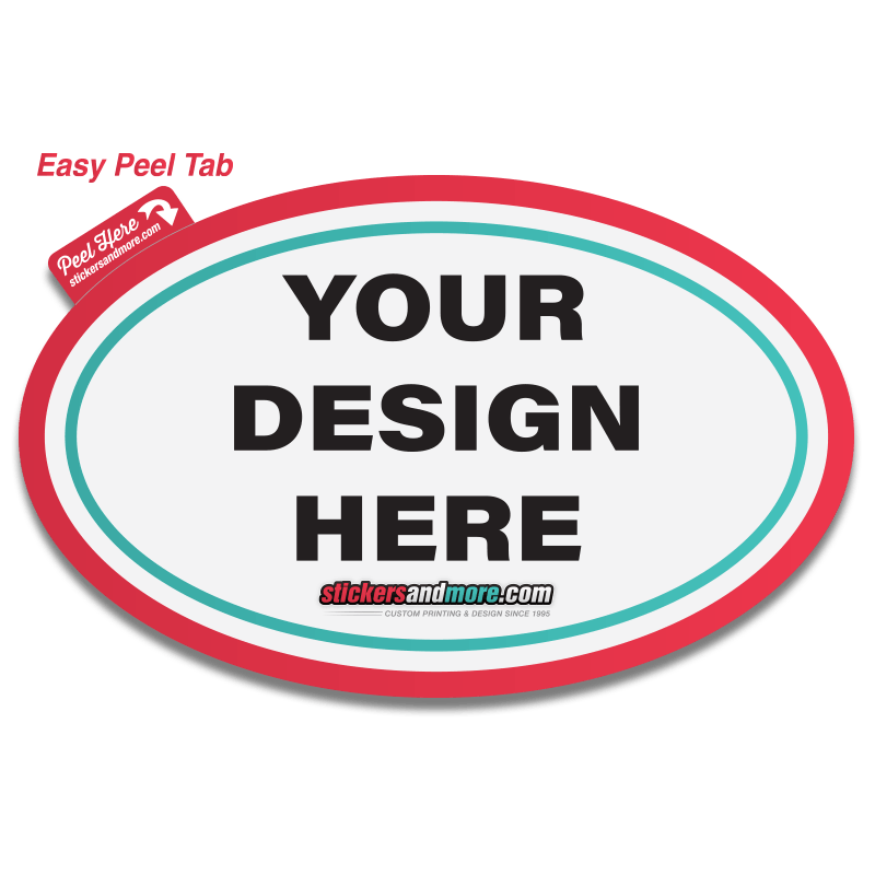 OVAL Full Color Vinyl Stickers